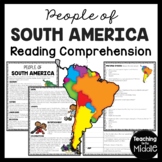 People of South America Reading Comprehension Worksheet Co