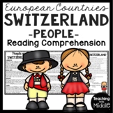 People of Switzerland in Europe Reading Comprehension Work