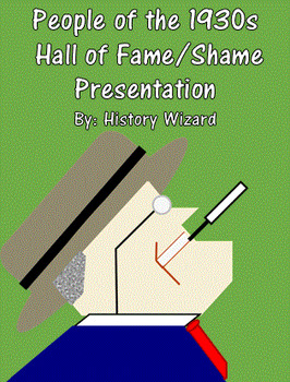 Preview of People of the 1930s Hall of Fame/Shame Presentation
