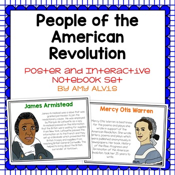 Preview of People of the American Revolution Posters and Interactive Notebook INB Set