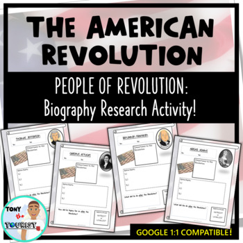 Preview of People of the American Revolution- Research Activity! (NO Prep & Google 1:1)
