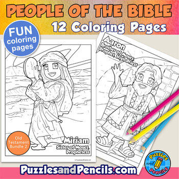 People Of The Bible Coloring Pages Bundle 2 