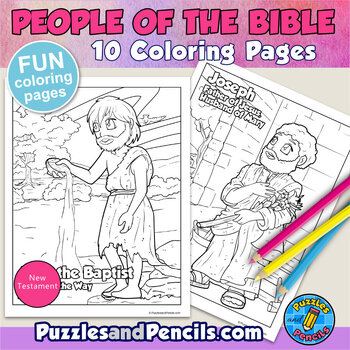 People of the Bible Coloring Pages BUNDLE 3 | New Testament Characters