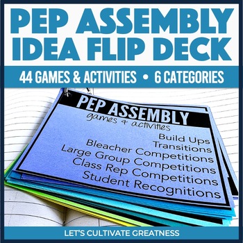 Preview of Pep Spirit Assembly Activities Games for Student Council Leadership