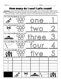 Pepe and the Parade: A Celebration... Let's Count 1-5 Worksheet