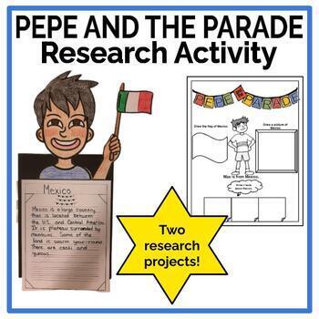 Preview of Pepe and the Parade Research Activity Hispanic Heritage Month