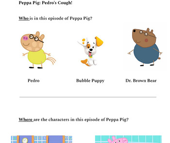 Preview of Peppa Pig Comprehension