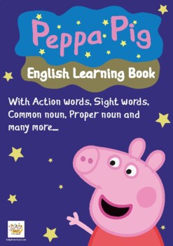 Preview of Peppa Pig English Learning Book | Vocabulary | Sight Words, Action words
