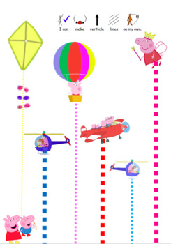 Tracing Balloon Strings Pencil Control / Beginning Writing