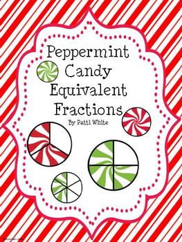 Preview of Peppermint Candy Equivalent Fractions