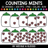 Peppermint Candy Counting Clipart + FREE Blacklines - Comm