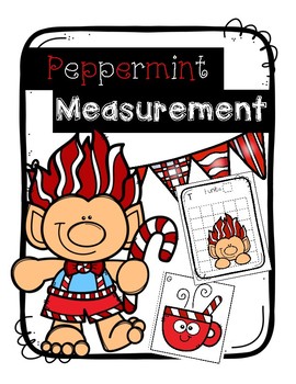 Preview of Peppermint Nonstandard Measurement Around the Room Christmas/Winter