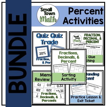 Preview of Percent Activities BUNDLE | Middle School Math