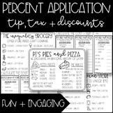 Percent Application Activity - Tax, Tip + Discounts