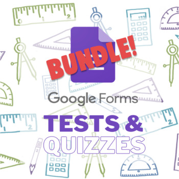 Preview of Percent BUNDLE: FIVE QUIZZES! Editable, self-grading, electronic GOOGLE FORMS
