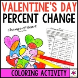 Valentine's Day Math Activity Worksheet Percent Change Inc