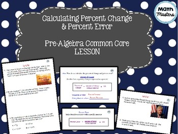 Preview of Percent Change & Percent Error