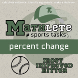 Percent Change Printable & Digital Activity - Baseball Mathlete