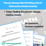 Percent Change Word Problems - Set 1 Goformative.com Onlin