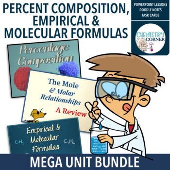Preview of Percent Composition, Empirical & Molecular Formulas, & the Mole MEGA UNIT BUNDLE