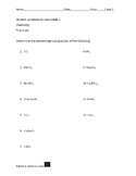 Percent Composition worksheet 1