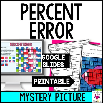 Preview of Percent Error Activity Printable and Digital