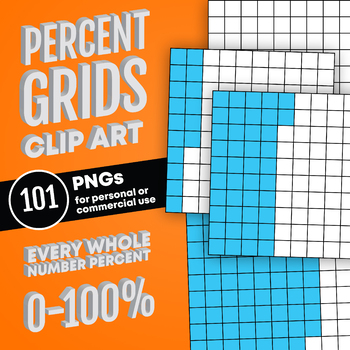 Preview of Percent Grids Clip Art for Personal or Commercial Use