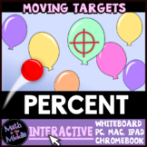 Percent Moving Targets Math Review Game - Digital Moving T