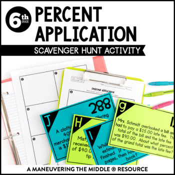 Preview of Percent, Part, and Whole Activity | Percent Proportion Scavenger Hunt