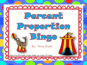 Preview of Percent Proportion BINGO Game
