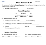 Percent Proportion - GUIDED NOTES