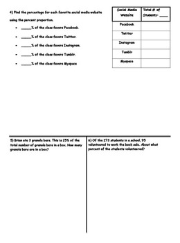 Percent Proportion (Guided Notes with Answer Key) - 7th ...
