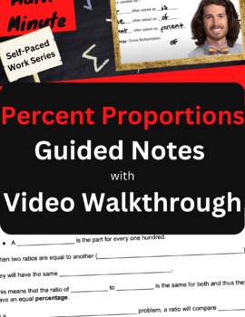 Preview of Percent Proportion Guided Notes (with video walkthrough)