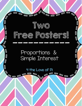 Preview of FREEBIE: Percent Proportion and Simple Interest Posters!