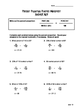 lesson 3 problem solving practice the percent proportion answer key