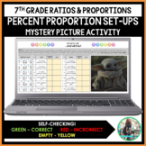 Percent Proportion Set-Up Mystery Picture Digital Activity