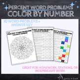 Percent Proportion Word Problem, Mindfulness Color by Numb