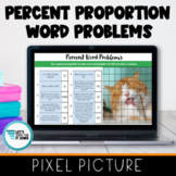 Percent Proportion Word Problem Puzzle Pixel Picture Art |