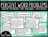 Percent Proportion Word Problems Activity (6.5B)