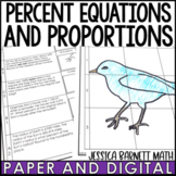 Percent Proportion and Equation Activity Solve and Sketch 