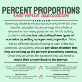 Percent Proportions Activity | Real-World Word Problems