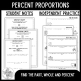 Percent Proportions Bundle: Finding the Part, Whole and Percent