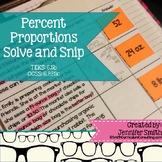 Percent Proportions Solve and Snip® Interactive Word Problems
