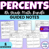 Percent Proportions Percent of Change Guided Notes Lessons