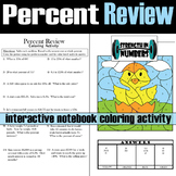 Percent Review Interactive Notebook Easter Chick Coloring 