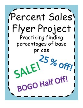 Preview of Percent Sales Flyer Project - Practice Finding Percentages