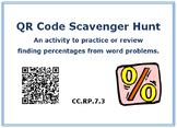 Percent Scavenger Hunt with QR codes