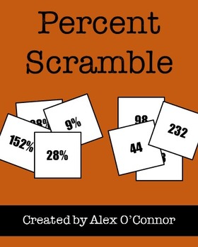 Preview of Percent Scramble Math Game - Finding the Percent of a Number