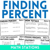 Finding Percent Math Stations | Math Centers