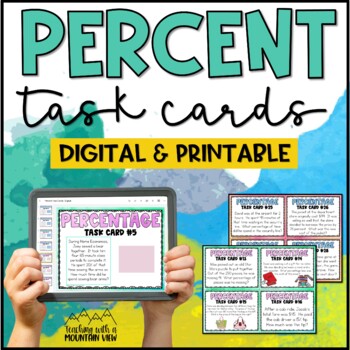 Preview of Percent Task Cards